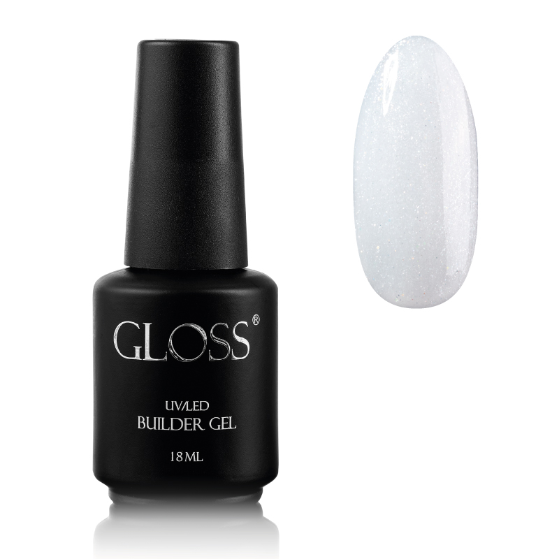 Single-phase gel with brush Builder Gel GLOSS Confetti, 18 ml